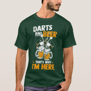 T-shirt Mens Dart Player Cool Cite Le Roi Des Dessins