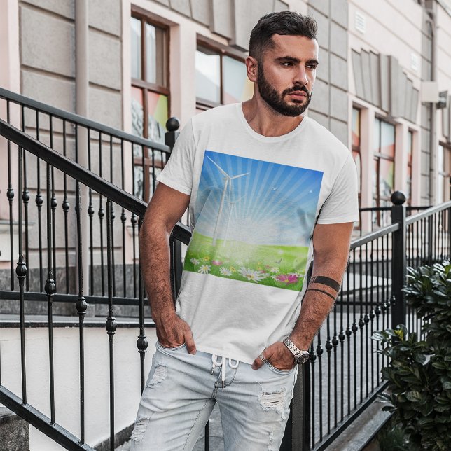T-shirt Mens de la ferme éolienne (Créateur téléchargé)