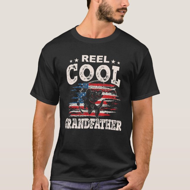 T-shirt Mens De Pêche Fête des pères Roue Cool Grandfath (Devant)
