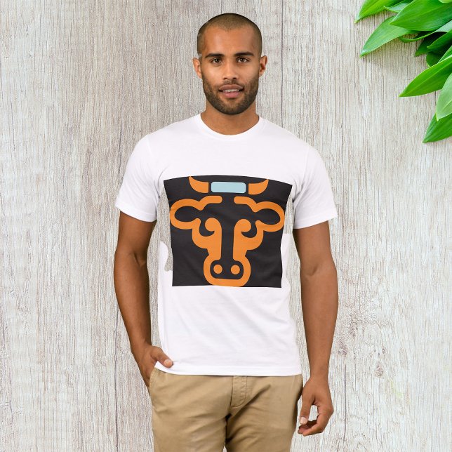 T-Shirt Mens De Tête De Vaches Orange (Créateur téléchargé)