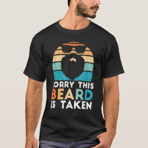 T-shirt Mens Désolé Cette Barbe Est Prise Rétro Valentines