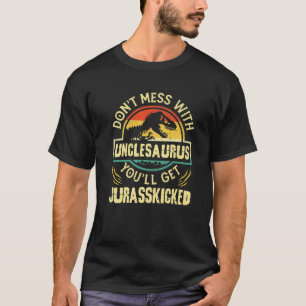 T-shirt Mens Dinosaures Vintages Oncle Rex Saurus Famille 