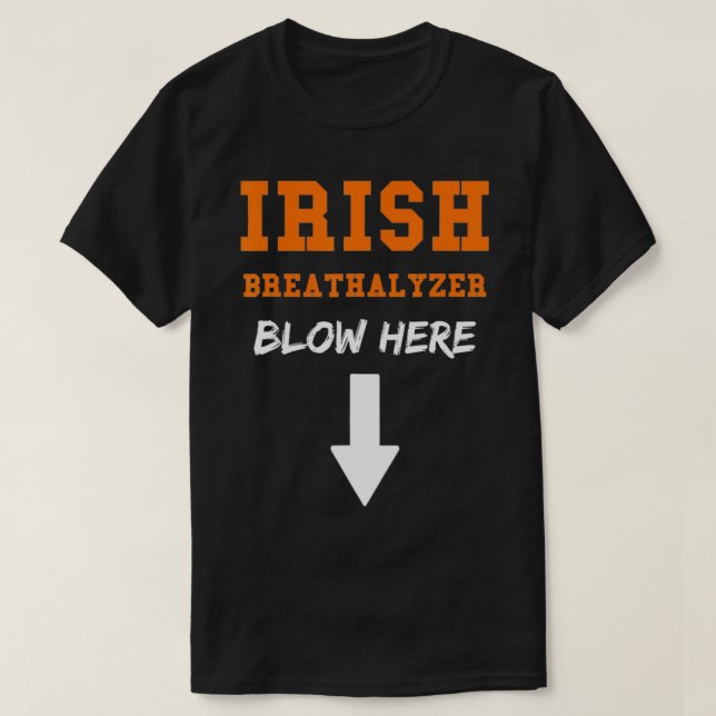 T-shirt Mens Dirty Irish Breathalyzer Adulte Da (Design devant)