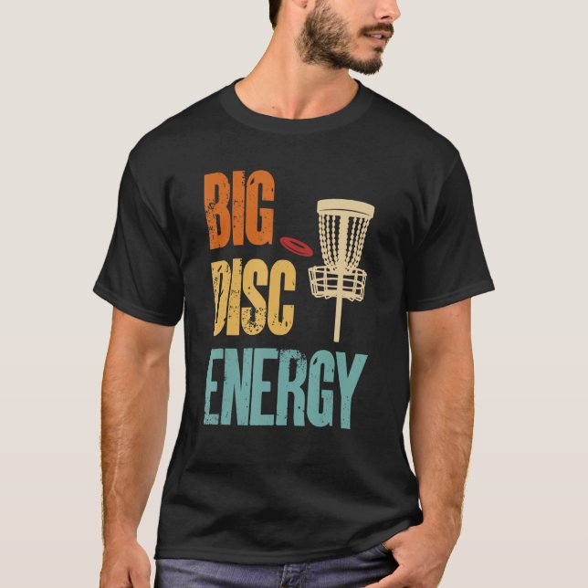T-shirt Mens Disque Golf Big Disk Energy 1 (Devant)