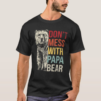 T-shirt Mens Don t Mess With Papa Bear Vintage Retro