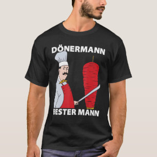 T-shirt Mens Dönermann Meilleur homme Kebab Doner Skewer D