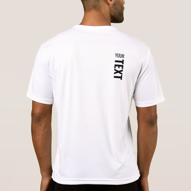 T-shirt Mens Double face Imprimante Sport Tee - shirts Bla (Dos)