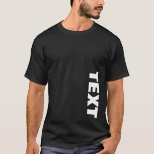 T-shirt Mens Double face Imprimer Gros gras Police Texte n