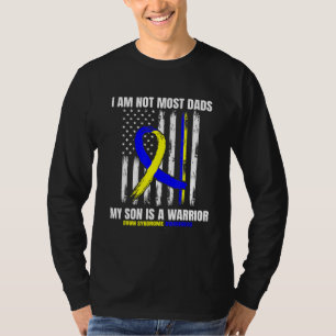 T-shirt Mens Down Syndrome Sensibilisation Ribbon Papa War