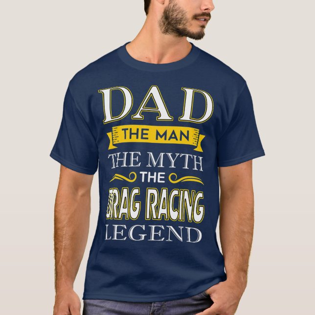 T-shirt Mens Drag Racing Papa Shirts Cadeaux pour papa (Devant)