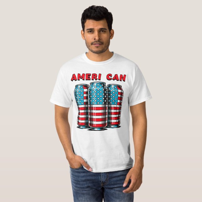 T-shirt Mens drôle 4 juillet (Devant entier)