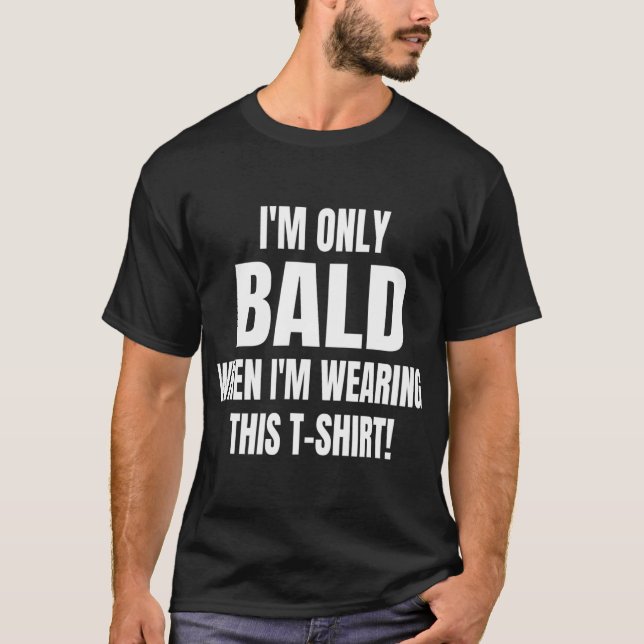 T-shirt Mens Drôle Bald Citation Plaisanterie Pun Mens Pap (Devant)