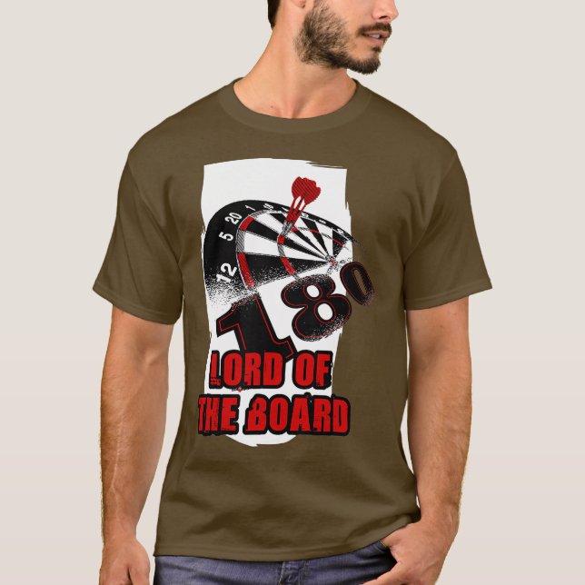 T-shirt Mens Drôle dart dit avec tableau de fléchettes pou (Devant)