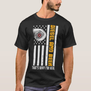 T-shirt Mens Drôle Diesel et Bière C'est pourquoi je suis 