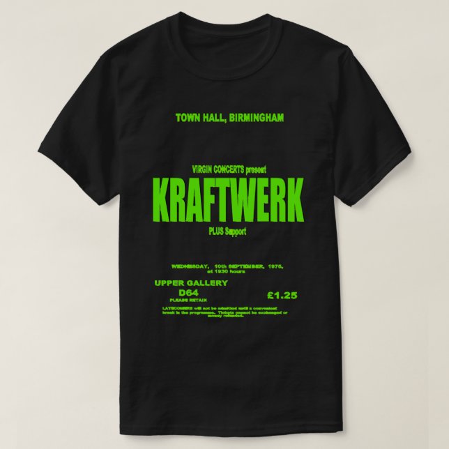 T-shirt Mens Drôle Électronique Kraftwerk Cadeaux De Musiq (Design devant)
