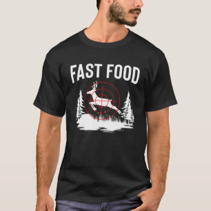 T-shirt Mens Drôle J'Aime La Restauration Rapide Camoflage