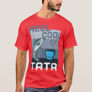 T-shirt Mens Drôle Pêche bobine Cool Tata Fête des pères 