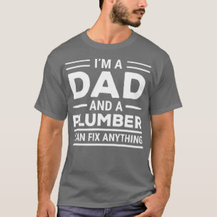 T-shirt Mens Drôle Plumber Papa Je Peux Réparer N'Importe 