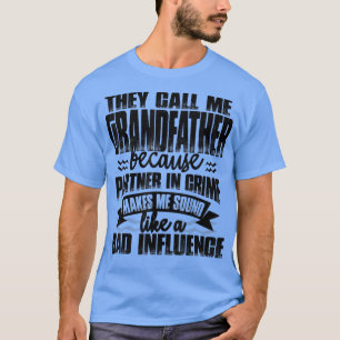 T-shirt Mens Drôle Tee On M'Appelle Grand-Père Sonne Comme