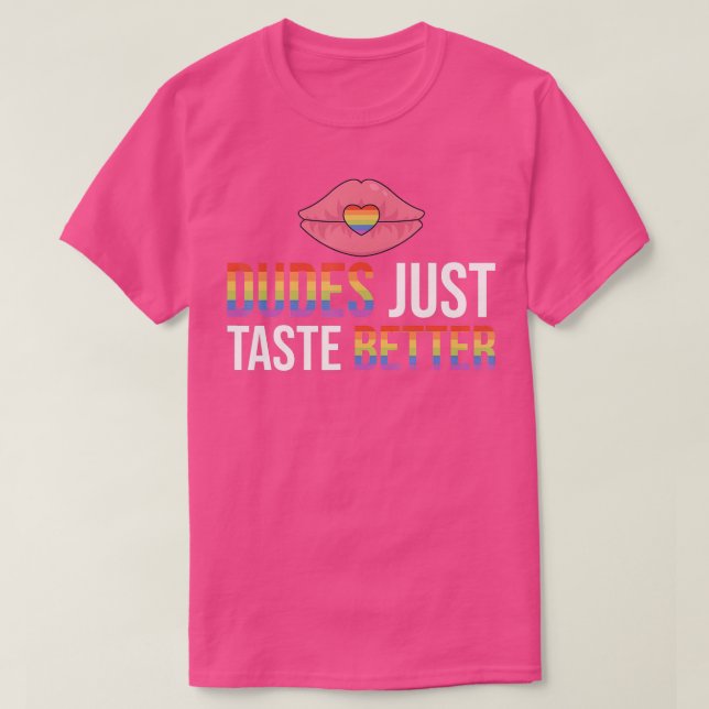 T-shirt Mens Duds Juste Goûter Mieux Gay Couple Fide Mont (Design devant)