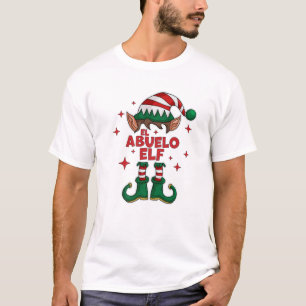 T-shirt Mens El Abuelo Elf - Grandpa Elf Christmas Party M