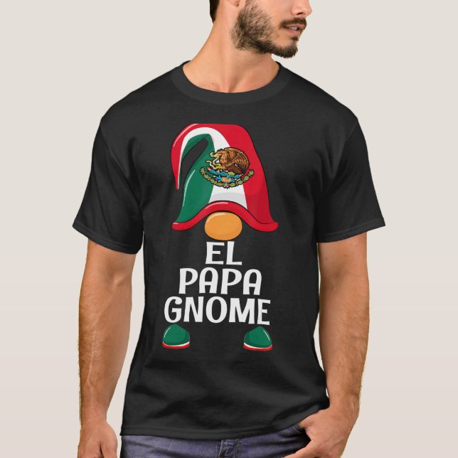T-shirt Mens El Papa Gnome Drapeau Mexicain Papa Gnome (Devant)