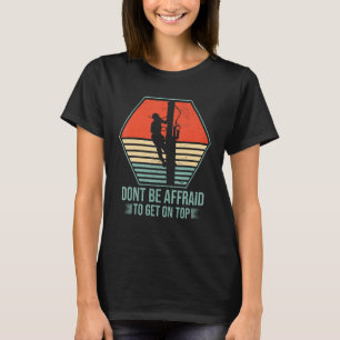 T-shirt Mens Electric Lineman Retro Ne Pas Être Affirmé Po