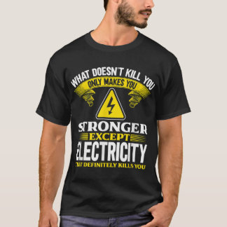 T-shirt Mens Electricician Electrician Funny Lineman