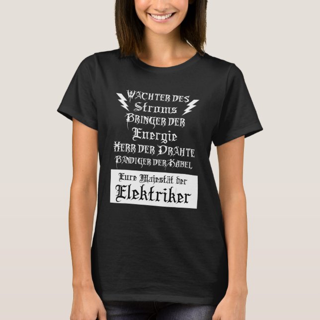 T-shirt Mens Electricien (Devant)