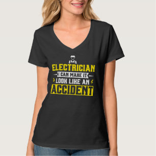T-shirt Mens Électricien Je Peux Le Faire Ressembler À Un