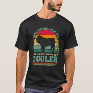 T-shirt Mens English Bulldog Papa Comme Un Père Régulier