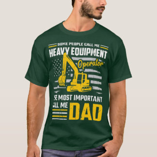 T-shirt Mens Équipement Lourd Opérateur Construction Papa