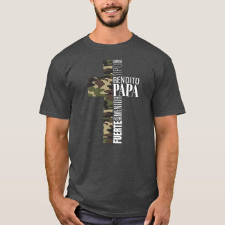 T-shirt Mens Espagnol Cadeaux Chrétiens Papa Dia Del Padre