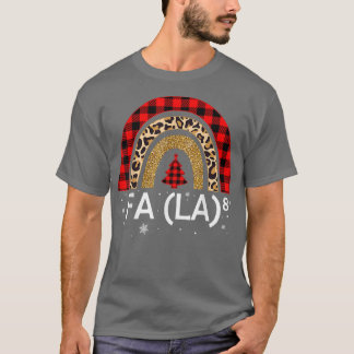 T-shirt Mens Fa(la)8 Léopard Rouge Plaid Boho Rainbow Chri