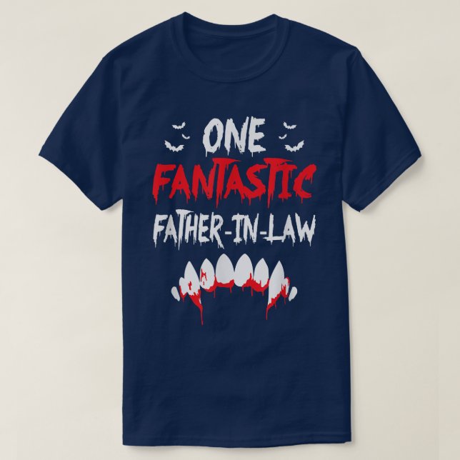 T-shirt Mens Fangtastic PèreInLaw Père de famille jumelée (Design devant)