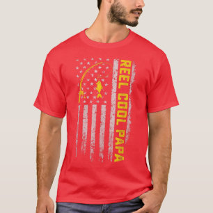 T-shirt Mens Fête des pères Cadeau Funny Pêche bobine Cool