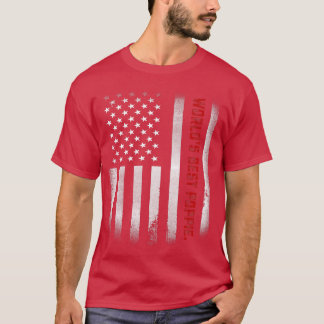T-shirt Mens Fête des pères Cadeau Tee World's Best Poppie