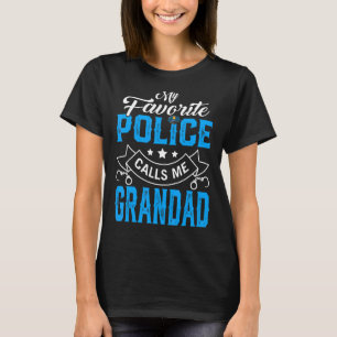 T-shirt Mens Fête des pères Ma Police Préférée M'Appelle G