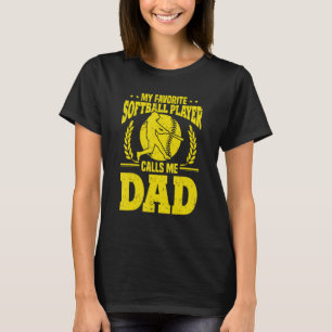 T-shirt Mens Fête des pères Mes appels favoris du joueur d