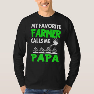 T-shirt Mens Fête des pères Mon Fermier Favori M'Appelle P