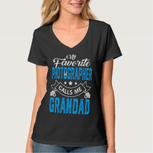 T-shirt Mens Fête des pères Mon photographe favori appelle