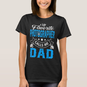 T-shirt Mens Fête des pères Mon photographe favori appelle