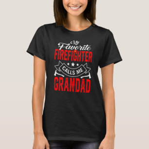 T-shirt Mens Fête des pères Mon pompier favori m'appelle