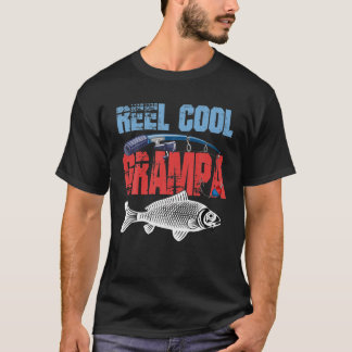 T-shirt Mens Fête des pères Pêche bobine Cool Grampa Funny