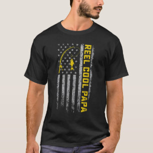 T-shirt Mens Fête des pères Pêche Reel Cool Papa Papa Joke