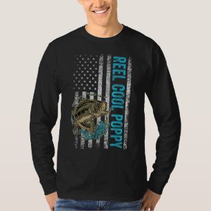 T-shirt Mens Fête des pères Reel Cool Poppy Fish American