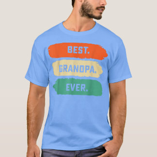 T-shirt Mens Fête des pères Tee De La Famille Best Grandpa