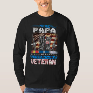 T-shirt Mens Fier Papa D'Une Guerre Coréenne Vétéran Corée