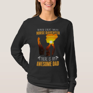 T-shirt Mens Fier Papa D'Une Infirmière Pour Père Papa Fil