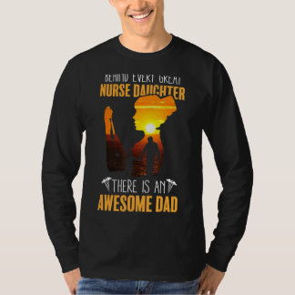 T-shirt Mens Fier Papa D'Une Infirmière Pour Père Papa Fil